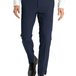 Calvin Klein Dress Pants Slim Fit Blue 34x34 Four-Way Stretch Flex Waistband